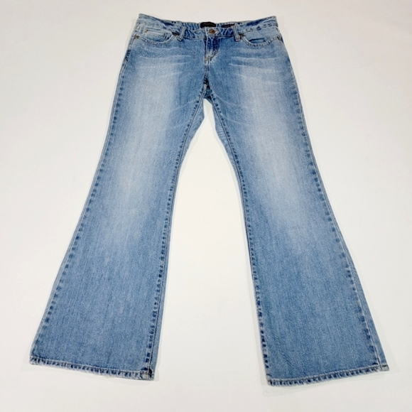 AEROPOSTALE ♡ Sweet Denim Faded 'n Distressed Authentic Flare Blue Jeans 9/10R - Picture 16 of 16